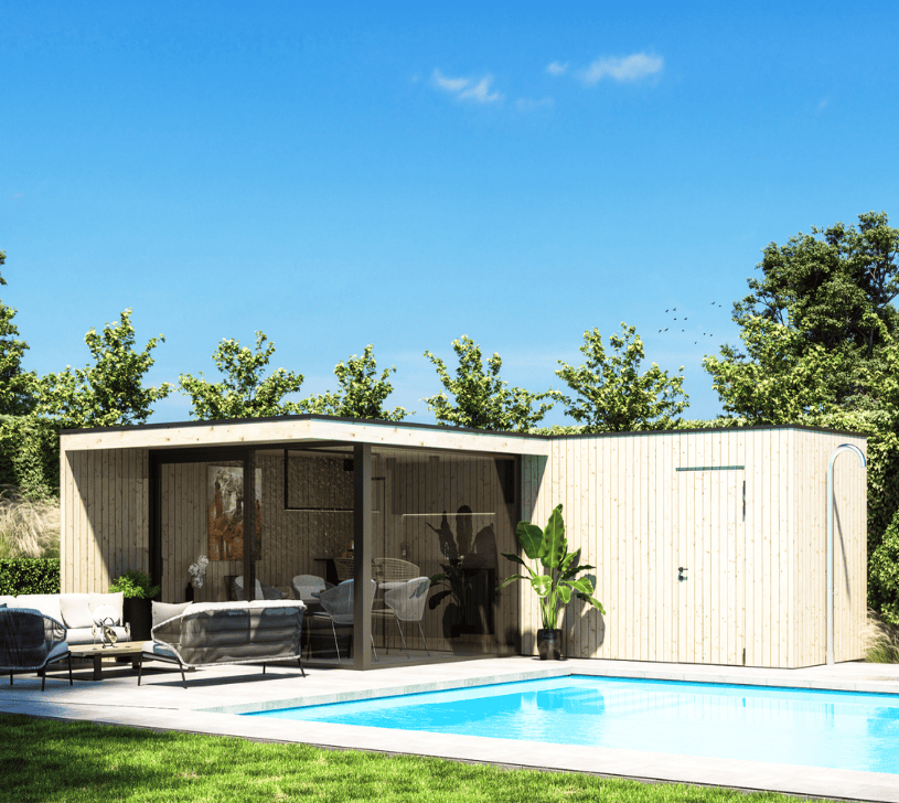modern houten poolhouse systimber